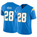 LA.Chargers #28 Kimani Vidal Player Blue Limited Vapor F.U.S.E. Home Game Gdoa Stitched Jerseys