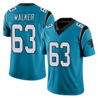 C.Panthers #63 Rasheed Walker Player Blue Vapor Untouchable Limited Game Gdoa Stitched Jerseys