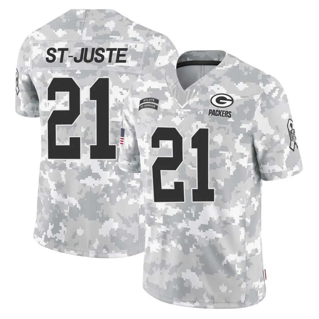 GB.Packers #21 Benjamin St-Juste Player Arctic Camo Salute To Service Limited Gdoa Stitched Jerseys