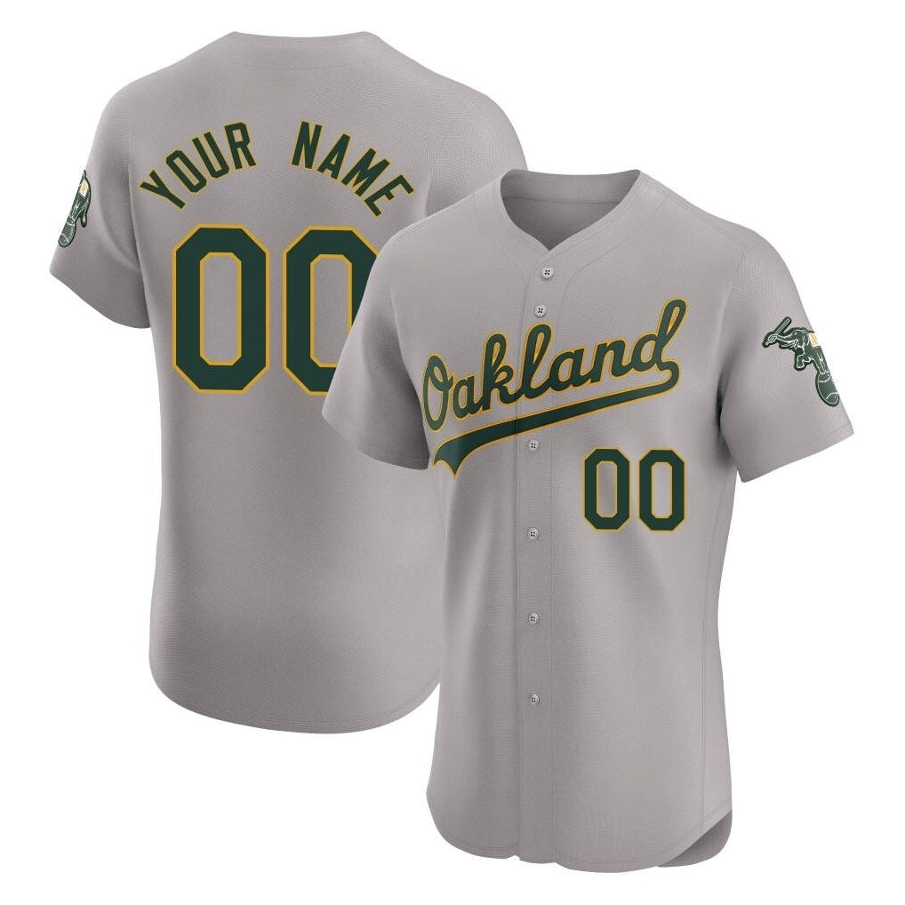 Custom Athletics Gray Limited Elite Home Game Any name & number Gdoa Stitched Jerseys