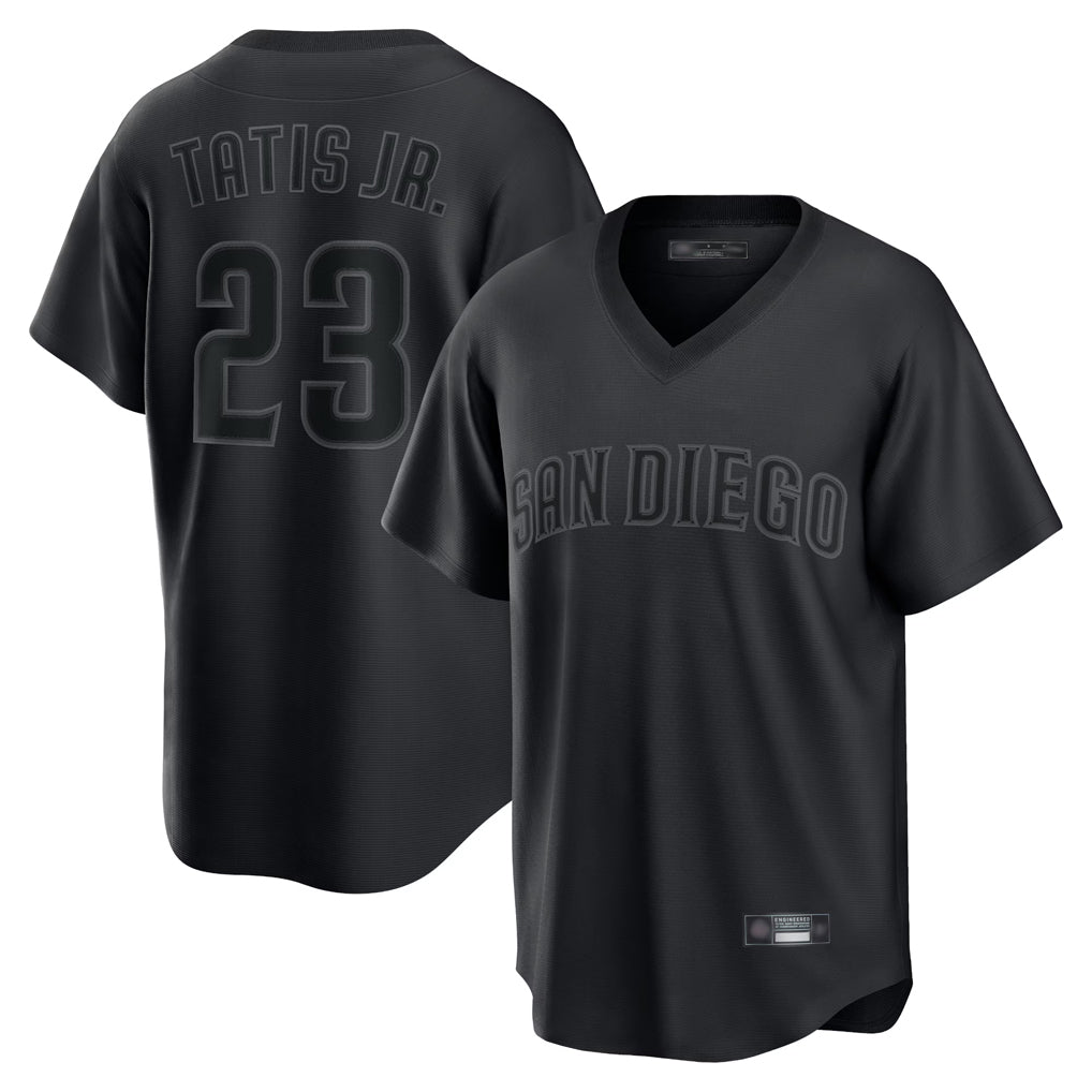 S.Diego Padres #23 Fernando Tatis Jr Player Black Home Game T-shirt Fdoa Stitched Jerseys