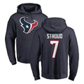 H.Texans #7 CJ Stroud Player Navy Pro Line Pullover Hoodie Limited Game Gdoa Stitched Jerseys