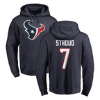 H.Texans #7 CJ Stroud Player Navy Pro Line Pullover Hoodie Limited Game Gdoa Stitched Jerseys