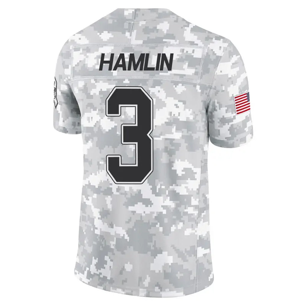 B.Bills #3 Damar Hamlin Player Arctic Camo Salute to Service Limited Gdoa Stitched Jerseys