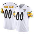 Custom P.Steelers White Limited Vapor F.U.S.E. Home Game Any Name & Numbers Gdoa Stitched Jerseys