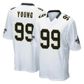 NO.Saints #99 Chase Young Player White Home Game Gdoa Stitched Jerseys