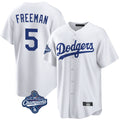 LA.Dodgers #5 Freddie Freeman Player White World Series Meet Game Home Fdoa Stitched Jerseys
