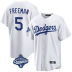 LA.Dodgers #5 Freddie Freeman Player White World Series Meet Game Home Fdoa Stitched Jerseys
