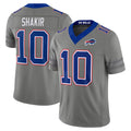B.Bills #10 Khalil Shakir Player Gray Limited Nickel City Home Game Gdoa Stitched Jerseys