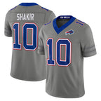 B.Bills #10 Khalil Shakir Player Gray Limited Nickel City Home Game Gdoa Stitched Jerseys
