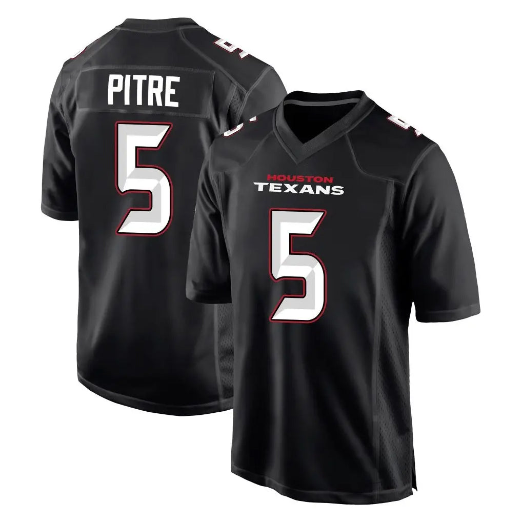 H.Texans #5 Jalen Pitre Player Carbon Black Fashion Home Game Stitched Jerseys