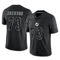 M.Dolphins #73 Austin Jackson Player Black Reflective Limited Game Gdoa Stitched Jerseys