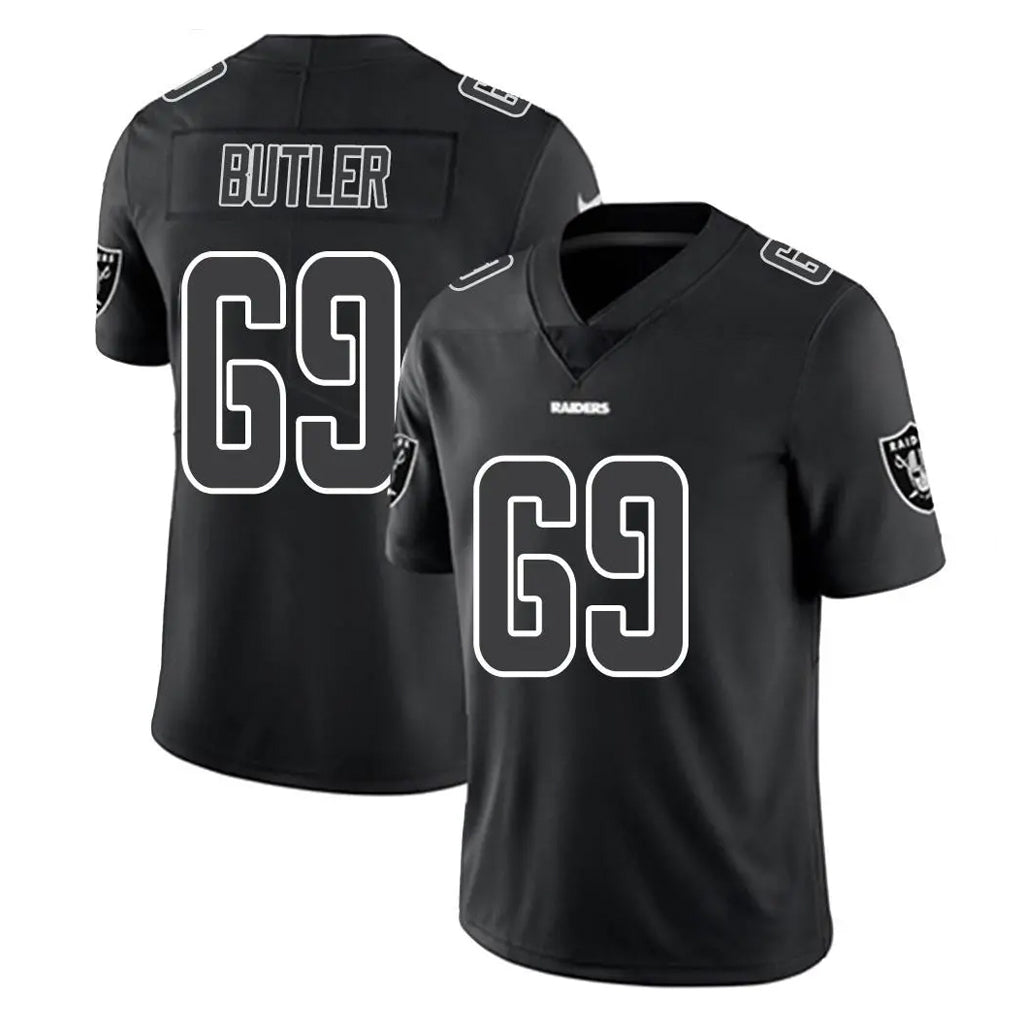 LV.Raiders #69 Adam Butler Player Black Limited Black Impact Home Game Gdoa Stitched Jerseys