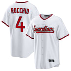 C.Guardians #4 Brayan Rocchio Player White Game Home Gdoa Stitched Jerseys