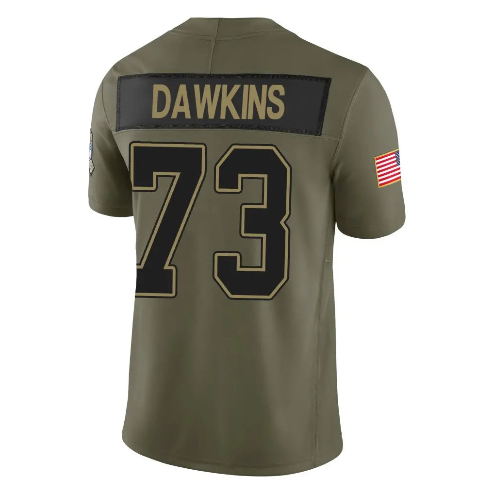 B.Bills #73 Dion Dawkins Player Olive Salute to Service Limited Home Game Gdoa Stitched Jerseys