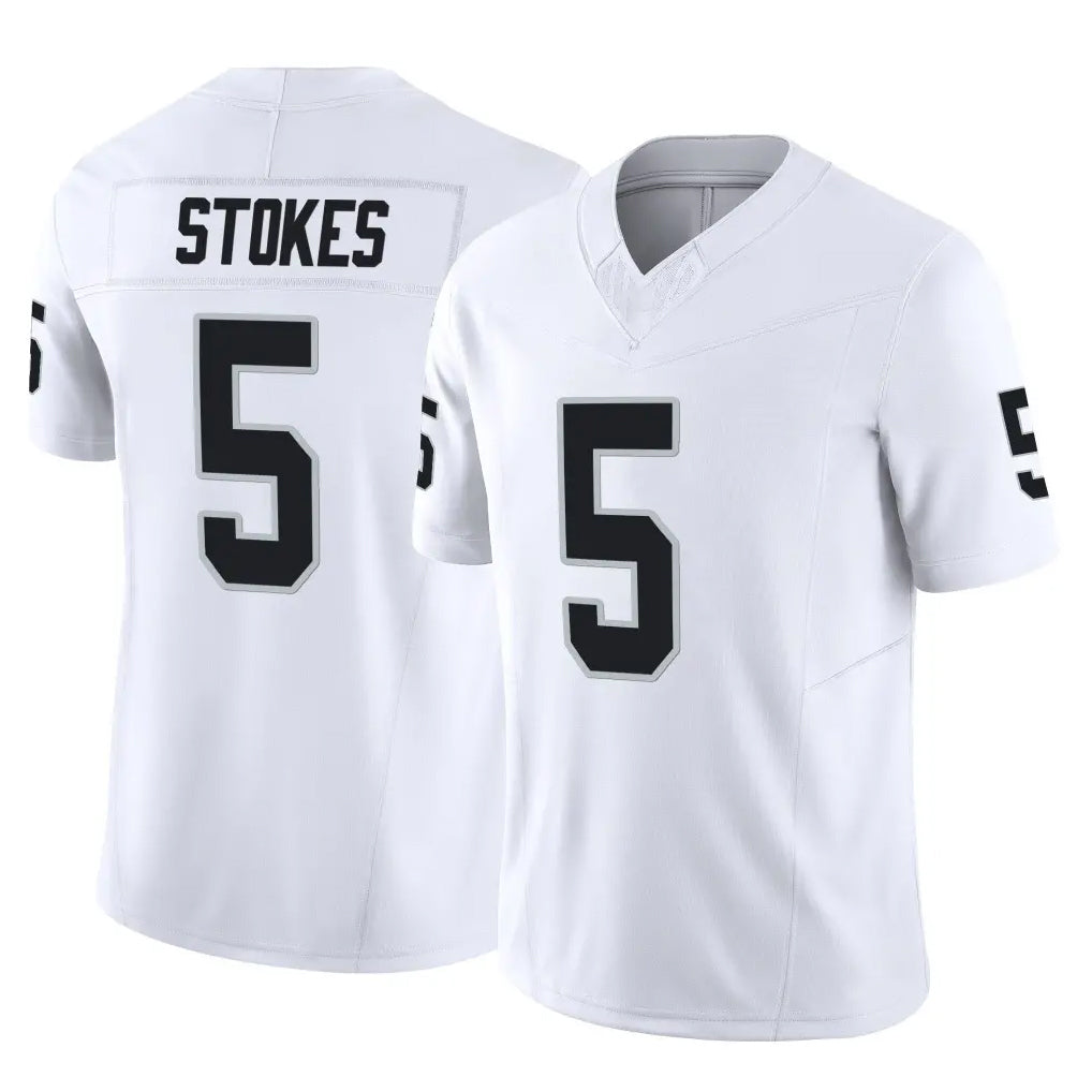LV.Raiders #5 Eric Stokes Player White Limited Vapor F.U.S.E. Home Game Gdoa Stitched Jerseys