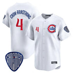 C.Cubs #4 Pete Crow-Armstrong Player White Vapor Premier Limited Home Gdoa Stitched Jerseys