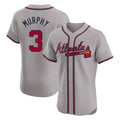 A.Braves #3 Dale Murphy Player Gray Limited Elite Home Game Gdoa Stitched Jerseys