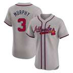 A.Braves #3 Dale Murphy Player Gray Limited Elite Home Game Gdoa Stitched Jerseys
