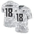 A.Falcons #18 Kirk Cousins Player Arctic Camo Salute to Service Limited Gdoa Stitched Jerseys
