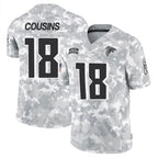 A.Falcons #18 Kirk Cousins Player Arctic Camo Salute to Service Limited Gdoa Stitched Jerseys