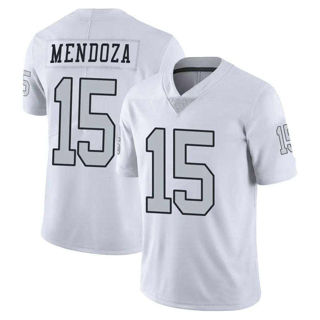 LV.Raiders #15 Fernando Mendoza Player White Limited Color Rush Home Game Gdoa Stitched Jerseys