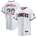 A.Diamondbacks #20 Luis Gonzalez Player White USA 250 Fourth of July Home Game Gdoa250Ys Stitched Jerseys