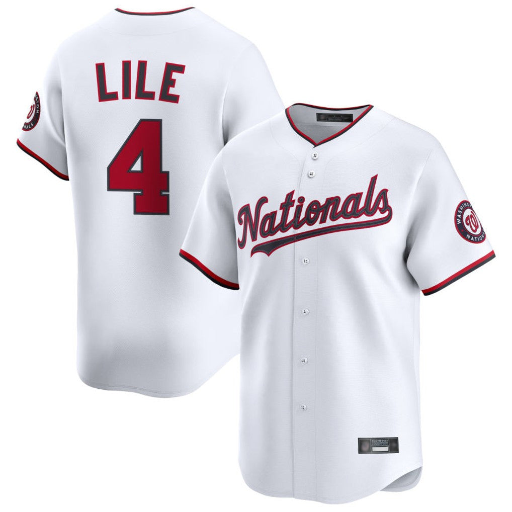 W.Nationals #4 Daylen Lile Player White Alternate Limited Replica Fdoa Stitched Jerseys