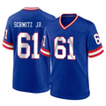 NY.Giants #61 John Michael Schmitz Jr. Player Royal Classic Home Game Gdoa Stitched Jerseys