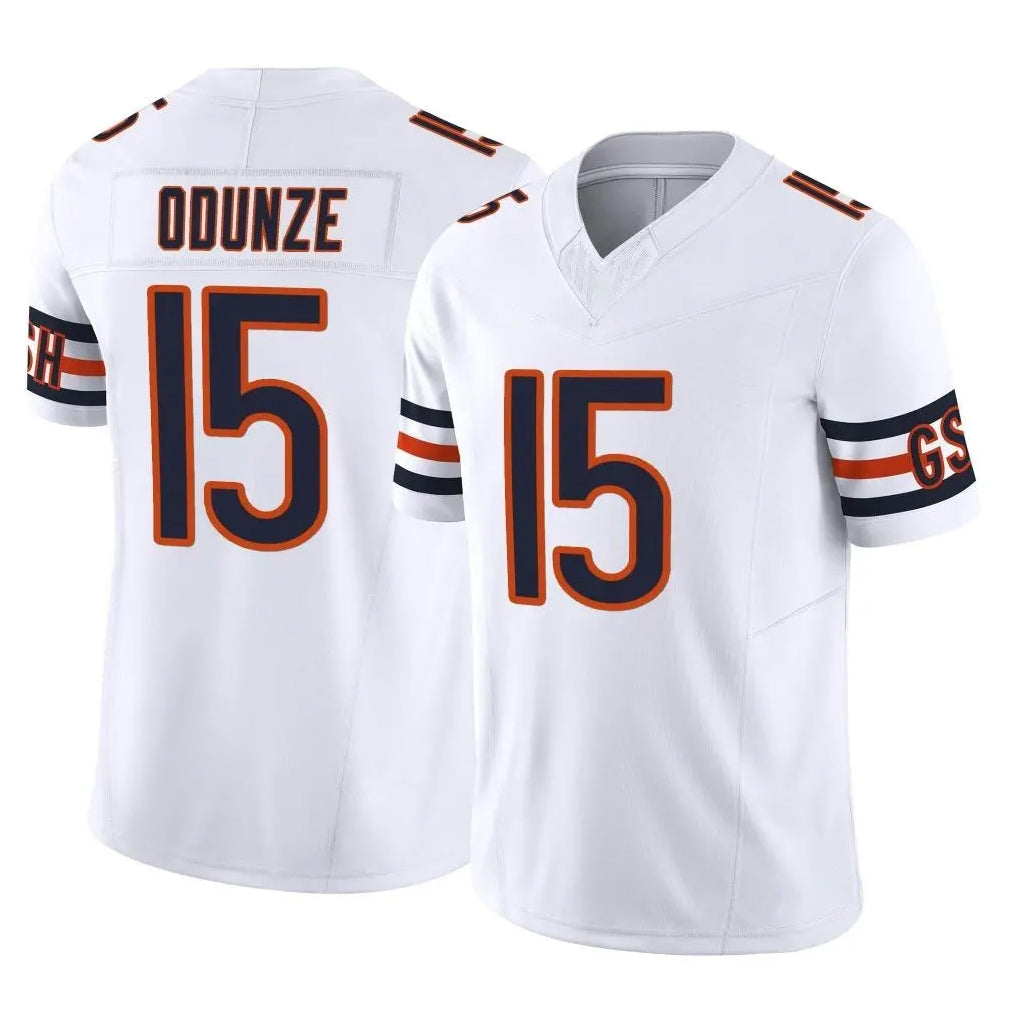 C.Bears #15 Rome Odunze Player White Vapor F.U.S.E. Limited Home Game Gdoa Stitched Jerseys