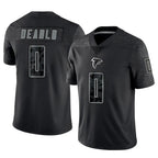 A.Falcons #0 Divine Deablo Player Black RFLCTV Limited Game Gdoa Stitched Jerseys