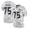 H.Texans #75 Wyatt Teller Player Arctic Camo Salute To Service Limited Game Gdoa Stitched Jerseys