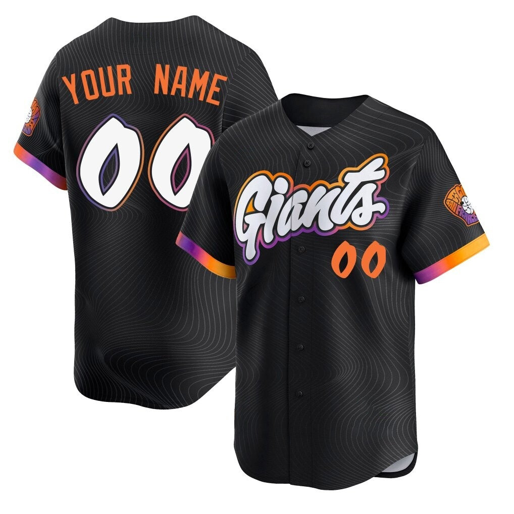 Custom SF.Giants Black City Connect Limited Vapor Any Name & Number Gdoa Stitched Jerseys