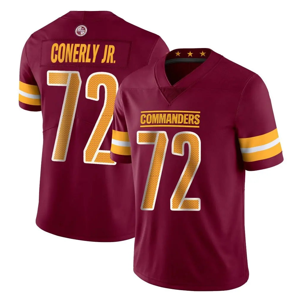 W.Commanders #72 Josh Conerly Jr. Player Burgundy Limited Vapor Home Game Gdoa Stitched Jerseys