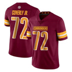 W.Commanders #72 Josh Conerly Jr. Player Burgundy Limited Vapor Home Game Gdoa Stitched Jerseys