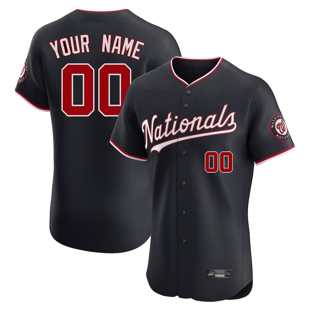 Custom W.Nationals Navy Limited Elite Home Game Any Name & Number Gdoa Stitched Jerseys