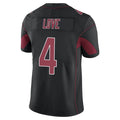 A.Cardinals #4 Jeremiyah Love Player Black Limited Elite Home Game Gdoa Stitched Jerseys
