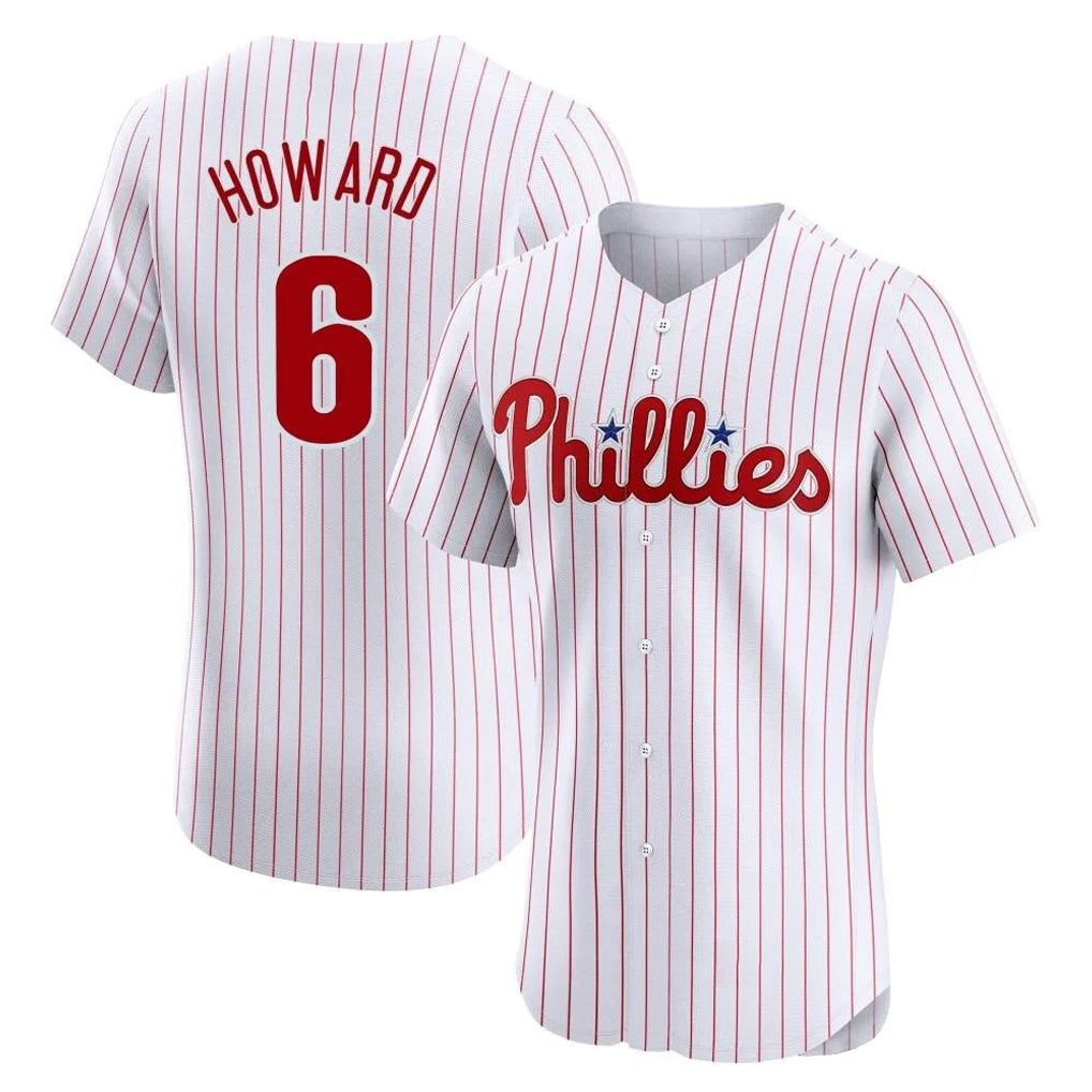 P.Phillies #6 Ryan Howard Player White Home Limited Elite Fdoa Stitched Jerseys