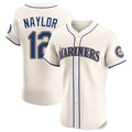 S.Mariners #12 Josh Naylor Player Cream Home Limited Elite Fdoa Stitched Jerseys
