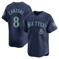S.Mariners #8 Dominic Canzone Player Navy Home Limited Fdoa Stitched Jerseys