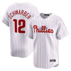 P.Phillies #12 Kyle Schwarber Player White Home Limited Fdoa Stitched Jerseys