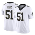 NO.Saints #51 Cesar Ruiz Player White Limited Vapor F.U.S.E. Home Game Gdoa Stitched Jerseys