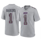 NY.Giants #1 Malik Nabers Player Gray Atmosphere Fashion Limited Game Gdoa Stitched Jerseys
