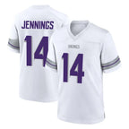 M.Vikings #14 Jauan Jennings Player White Alternate Home Game Gdoa Stitched Jerseys