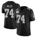 LV.Raiders #74 Kolton Miller Player Black Vapor Limited Home Game Gdoa Stitched Jerseys