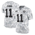 LV.Raiders #11 Jeremy Chinn Player Arctic Camo Salute To Service Limited Game Gdoa Stitched Jerseys