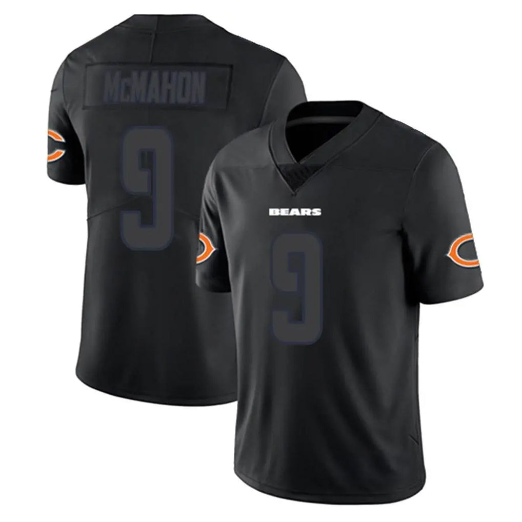 C.Bears #9 Jim McMahon Player Black Impact Limited Game Gdoa Stitched Jerseys