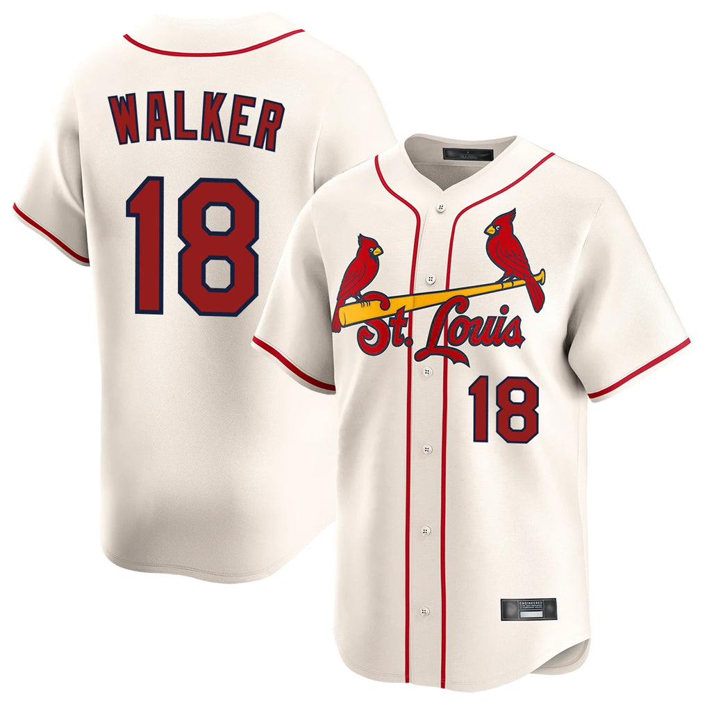St. Louis Cardinals #18 Jordan Walker Player Cream Home Limited Fdoa Stitched Jerseys