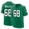 P.Eagles #68 Jordan Mailata Player Green Kelly Alternate Home Game Gdoa Stitched Jerseys