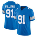 D.Lions #91 Tyleik Williams Player Blue Limited Vapor F.U.S.E. Alternate Home Game Gdoa Stitched Jerseys